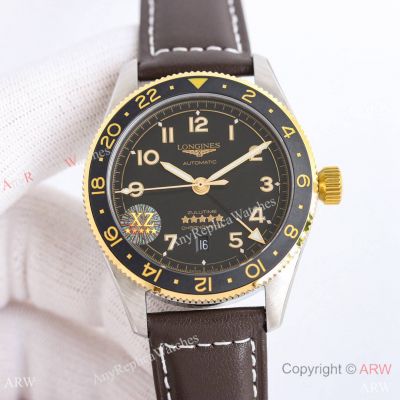 Swiss Replica Longines Spirit Zulu Time Two-Tone Steel Watch 39mm Men
